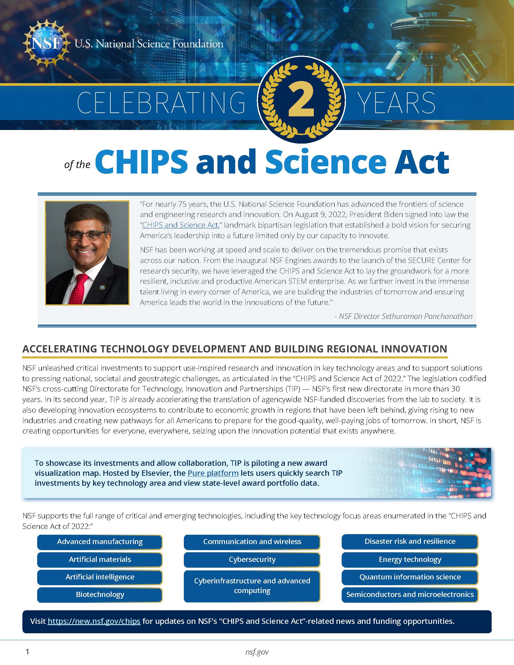 Celebrating 2 Years of the CHIPS and Science Act cover page